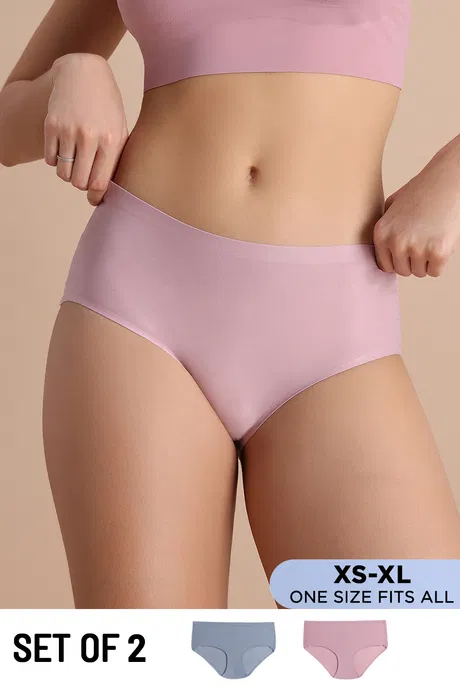 Buy Zivame Full Coverage Flexi Fit Hipster Panty (Pack of 2) - Multicolor